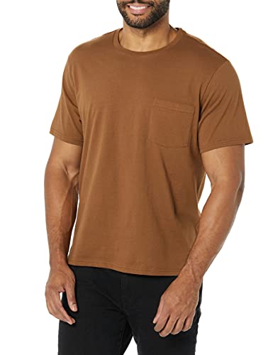 Image of Amazon Essentials Men's Short-Sleeve Crewneck Pocket T-Shirts, Pack of 2