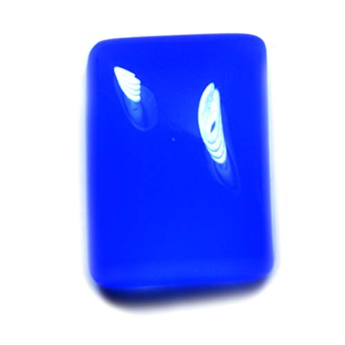 Cornaline bleue véritable en cabochon rectangulaire 14x10mm pour fabriquer un cadeau unique
