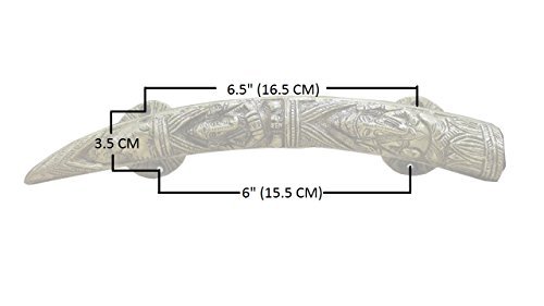 Esplanade - 11" Tusker Style Ganesha Carving Brass Door Handle Pair - Set Of 2 | Home Decor | Door Decor | Pair Of Brass Door Handles | Pair Of Brass Door Pulls #TOP4