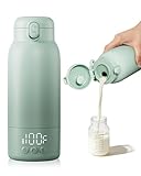Portable Bottle Warmer for Travel, Baby Milk Warmer with Fast Heating & Long Battery Life, 17 Ounces Large Capacity Bottle Warmer with Long-Lasting Keep Warm Function, Green