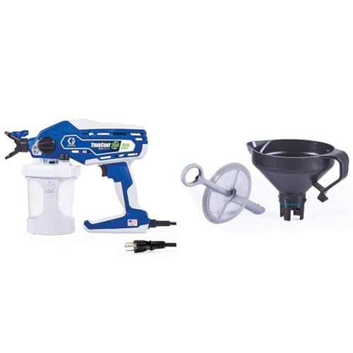 Graco 26D281 TrueCoat 360 Dual Speed Paint Sprayer & FlexLiner Strainer and Funnel System Bundle