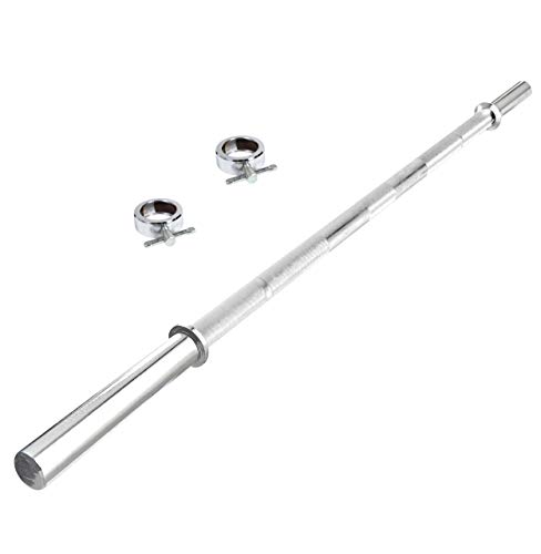 Image of Kore 6 Feet Plain Bar with Two Locks for Weightlifting, Powerlifting and Crossfit & Kore RW PVC Plate-20KG (10 KG X 2) Weight Plate, Black