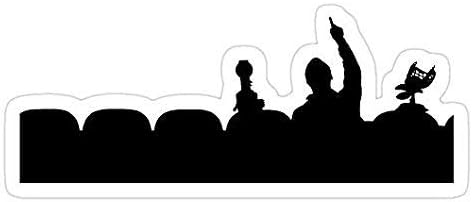 Set of 2-3INCH Sticker -MST3K Silhouette, Mystery Decal Sticker