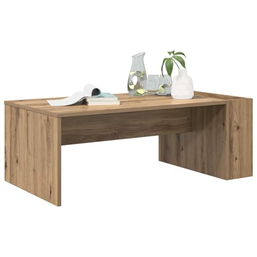 Table basse chêne Artisan moderne 95 cm avec niche de rangement - 4