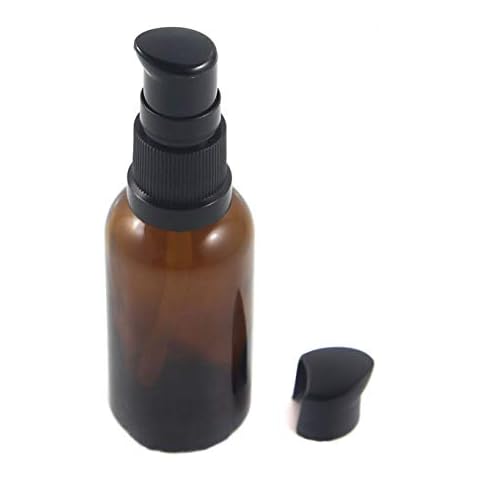 1PC Empty Upscale Amber Glass Pump Press Bottles Vial Tube Containers Pot For Face Cream Makeup Facial Cleanser Toiletries Toner Liquid Cosmetics Shampoo Lotion Emulsion (100ML / 3.4oz) Cover