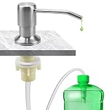 Soap Dispenser for Kitchen Sink and Tube Kit (Brushed Nickel),47" Built in Stainless Steel Sink Soap