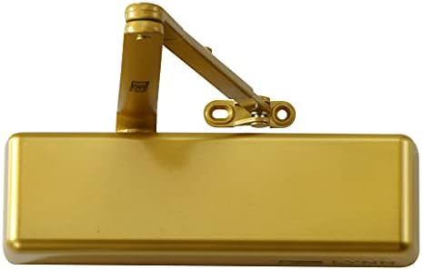 LYNN HARDWARE Extra Heavy Duty Commercial Door Closer, DC9016 Automatic Door Closer, Surface-Mounted Auto Door Closer, Size 1-6 Commercial Door Closer Heavy Duty for Heavy Traffic Areas, Brass/Gold