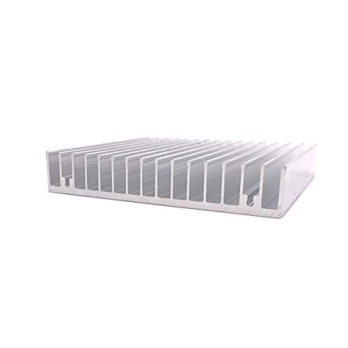 Awxlumv Aluminum Heatsink 100 X 100 X 18Mm / 3.94'' X 3.94''X 0.71'' Inch Heat Sinks Radiator For Circuit Board And Transistor Semiconductor Devices With 16 Pcs Fins - Sliver #TOP1