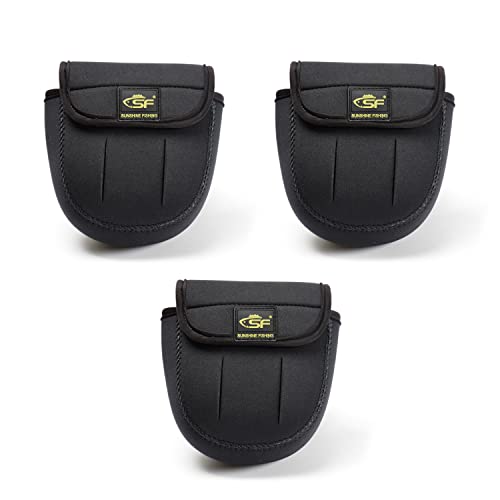 SF Spinning Reel Cover Case Bag Pouch Glove Fit up to 3000-Series Spinning Reels S 3Pcs