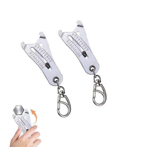 2024 New Bolt Size Finder Keychain,Bolt Size Finder,Nut and Bolt Thread Checker,Precise Bolt Size Finder Keychain,Portable Precise Thread Size Checker Keychain