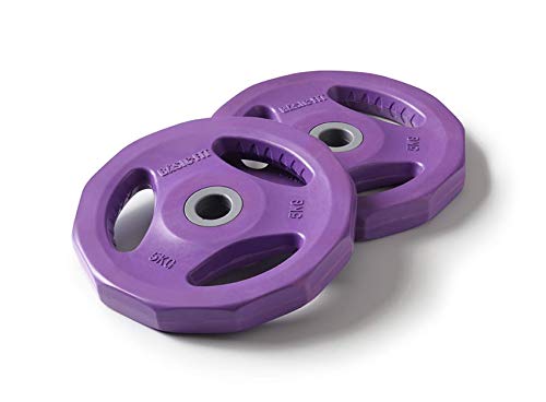 Basic Fit 5.Plate.5KG Plaques De Poids Adulte Unisexe, Violet, 26 x 26 x 6 cm Cover