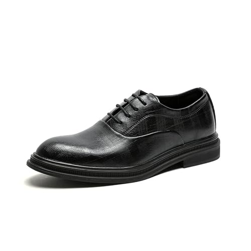 Mens Tuxedo Shoes Patent Dress Shoes Lace-Up Comfortable Non-Slip Dress Sneakers for Dating Prom Business Work