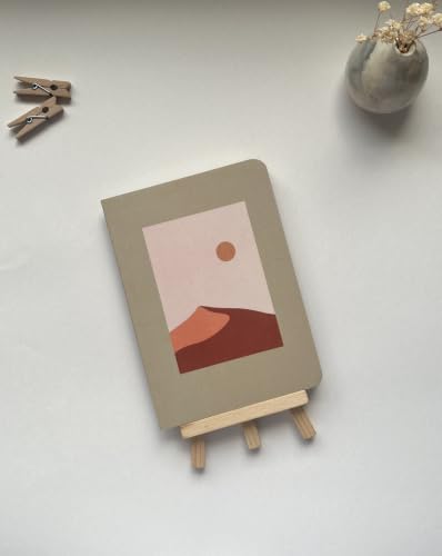 Image of Paperfold A6 Pocket Notebook | Plain Unruled Pages | Premium 80 GSM Natural Shade Paper | Soft Bound Mini Journal for Notes, Sketching, Journaling & Travel | Aesthetic Notebook | 70 Pages | Sage Green Sunset