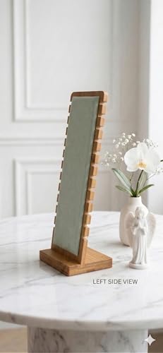 Image of Pista Wooden Necklace Long Chain Bracelet Pendant Hanging Board for Jewelry Showcase Props Display