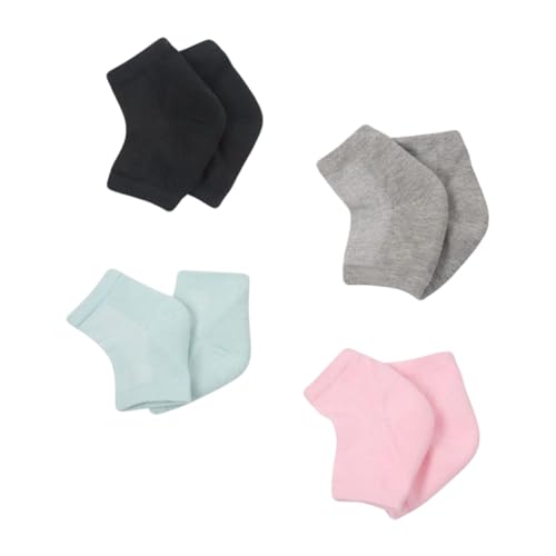 FOMIYES 4 Pair Gel Ankle Socks Anti-Cracking Heel Protectors Moisturizing Comfortable Fit Polyester Cotton Breathable Design Repair Dry Sk