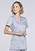 Cherokee Medical Women's Scrub Top V-Neck Modern Classic Fit with 3 Pockets, Ultra Soft and 2-Way Stretch Fabric - WW620, S, Grey