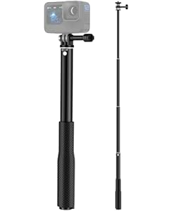 92cm Uittrekbare Waterdichte Selfiestick voor GoPro Hero 13/12/11/10/9/8/7/Max, DJI Osmo Action 5Pro/4/3, DJI Osmo Pocket 3, AKASO EK7000 en andere actiecamera's