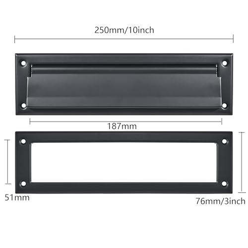 image for khtumeware Oil Rubbed Bronze 10 inch 1-Pack Solid Brass Mail Slot with