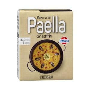 Sazonador para paella con azafrán Hacendado Caja 5 sobres (20 g) Pack 2