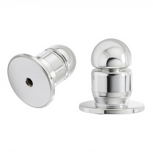 KASFREE Locking Earring Backs for Studs Secure Earrings Back (Silver)
