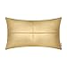 BRAWARM Hochwertiger Kissenbezug für Sofa, Couch, Heimdekoration, einfarbig, luxuriöses Kunstleder, handgenäht, 30cm x 50cm Gold