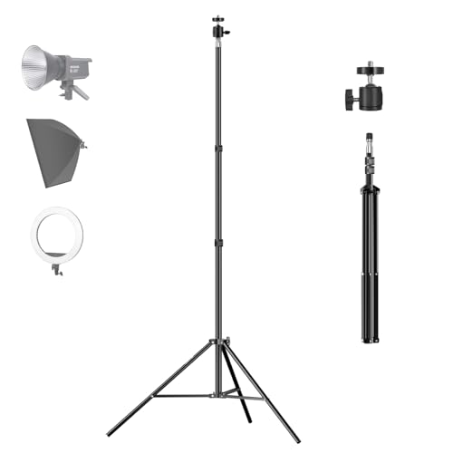 EMART Light Stand with Ball Head Mount 1.58m/62inch Portable Studio Lightweight Tripod for Camera Flash Softbox Portrait Video Photography Umbrella Strobe Lighting