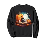 Photo Gallery carino lettore di libri zucca, fantasma e gatto divertente halloween felpa Photo Gallery carino lettore di libri zucca, fantasma e gatto divertente halloween felpa