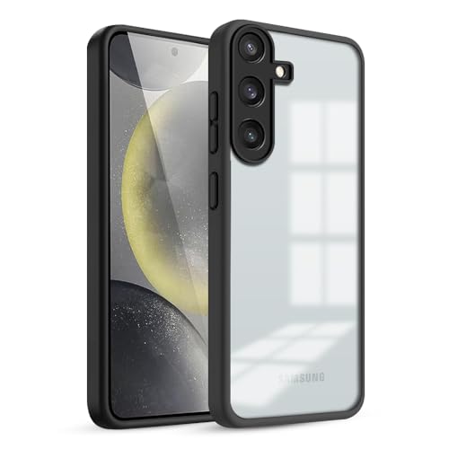 Image of KARWANBack Cover |Shockproof Bumper Case | Full Camera Protection | Raised Edges | Super Soft Side TPU | Bumper Case for Samsung Galaxy S24 Plus - Black