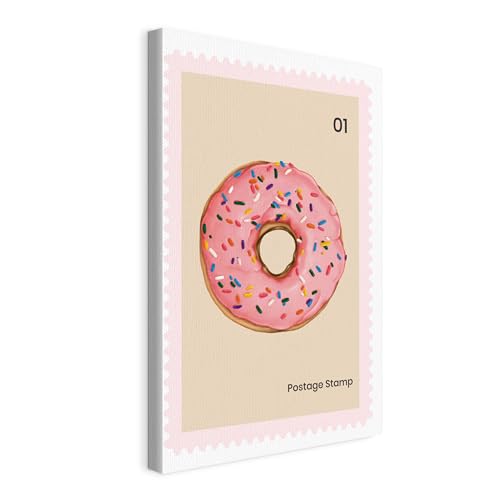 Impression artistique Rose Donut Wallero : tableau sur toile haut de gamme 20x30