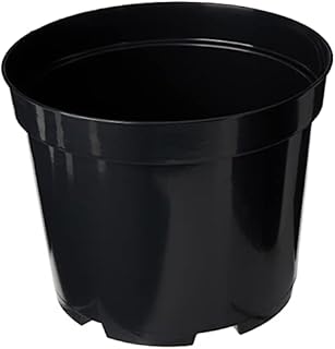 PLANT IT 01-010-073 7.5 Litre Round Plastic Pot - Black