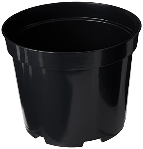 Plant It Maceta Redonda Hecha de plástico con Capacidad de 7,5 litros, Color Negro