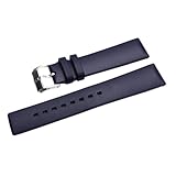 ◆HIRSCH Pure Caoutchouc ピュア カウチューク　時計用ベルト 20mm 青【80】 [時計]