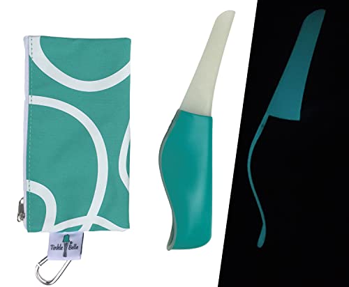 Glow in THE Dark Tinkle Belle Female Urination Device | Portable Urinal with Case! Stand to Pee While Staying Fully Clothed! Easy Reusable for Hiking/Camping/Travel/Concerts/Festivals/Dirty Toilets