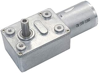 JZK DC 12V Reversible high torque turbo worm gear motor reduction electric motor with encoder strong self-locking (62RPM)