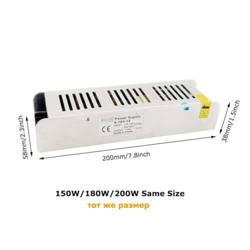 Alimentation 12V 16.5A boîtier métallique robuste pour système LED durable - 4