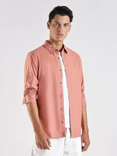 Image of Solid Regular fit Cotton Shirt