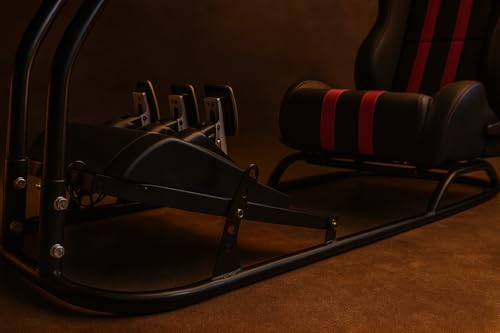 Image of Sim Racing,Racing Simulator Cockpit, Adjustable Gaming Chair with Pedal and Steering Mount, Red and Black,Gaming Simulator