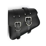 AHFCISJI Borsa Serbatoio Sedile Moto Per Kawasaki Per Vulcan Per W800 Per I Modelli Borse Laterali Per Moto Borsa Laterale Bagagli PU Nero(Right Side)