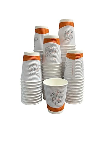 NovatoStar Paper Kraft Ripple Cups 3 PLY Multi Use Hot and Cold ...