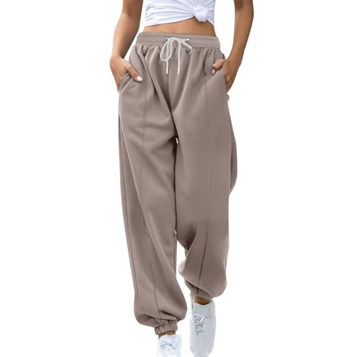 Fleece Joggers for Women Ankle Athletic Pants with Pockets Loose Sweatpants High Waisted Sweat Pull on Jogger Pants Womens Sweatpants with Pockets Sweats Lounge Pants Baggy Cargo Joggers for Women
