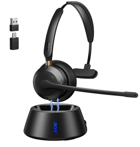 Image of Wireless Headset with Mic for Work,Bluetooth Headset for Calls & Meetings | Bluetooth 5.3 & USB Dongle for Laptop, PC, iPhone & Android, Office & Call Center Headset for Remote Hybrid Worker