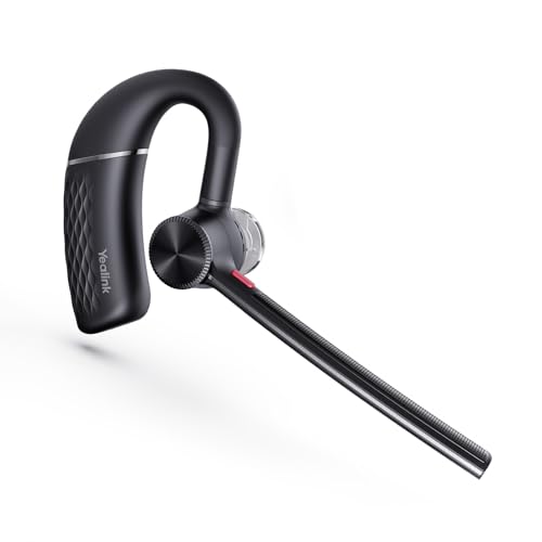 Yealink Bluetooth Headset BH71 Lite Wireless Bluetooth Earpiece for Cell PhoneSingle Ear Headset with Noise Canceling Mic for Office/Driving/Business 10Hrs Talktime Mute