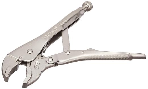 SP Electron 1641-10/1641N-10, 250 mm Curved Jaw Locking Pliers, Mole Wrench, Vise Grip, Pack of 1, Silver 1