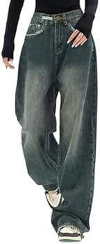 2025 - Baggy jeans voor dames, met hoge taille, E-girl-stijl