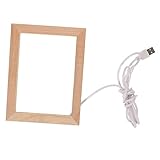 Alimentación USB conveniente: la fuente de alimentación USB es rápida de usar y conveniente, lo que le permite usarla en cualquier lugar, marco de fotos iluminado, marco de fotos ligero