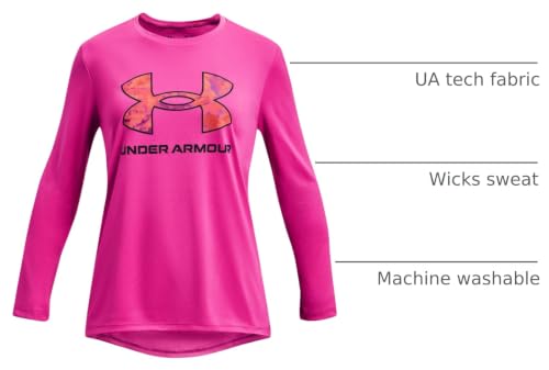 Image of Under Armour Girls' Tech Big Logo Printed Long Sleevedisc