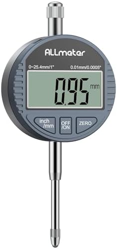 Digital Dial Indicator 0-1" / 25.4mm,0.0005" / 0.01mm Resolution Lug Back