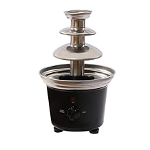 TOWIUOA Chocolate Fountain Machine, 40W 120V Chocolate Melting Pot 3-Tier Fondue Fountain Food Tray with for Parties - Melts Cheese, Queso Candy 1lb