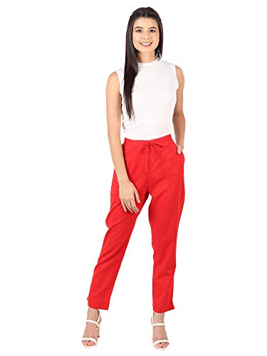 Image of Muffly Women's Cotton Flex Solid Straight Trouser
