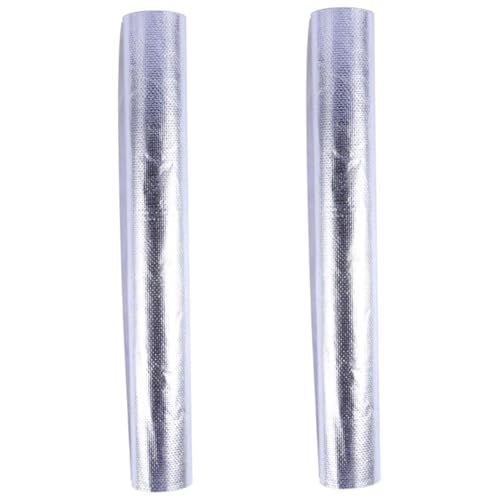 MUSISALY 2pcs Self-Adhesive Aluminum Foil Fiberglass Tape High Temperature Barrier for Insulation Reflective for Industrial and Home Use